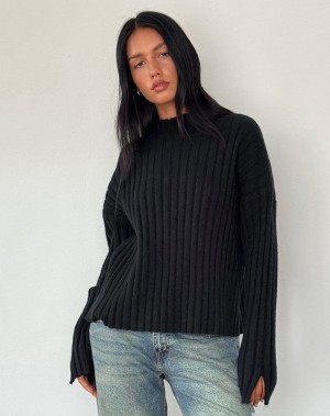 Black Motel Rocks Judah Women's Jumpers | QEJ3874WA