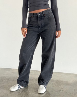 Black Motel Rocks Parallel Women's Jeans | EHW8979OD