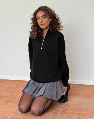 Black Motel Rocks Tirma High Neck Women's Jumpers | GMD5950JK