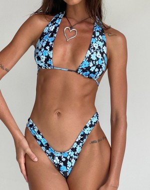 Blue Motel Rocks Farida Women's Bikini Bottoms | GJI9584IC