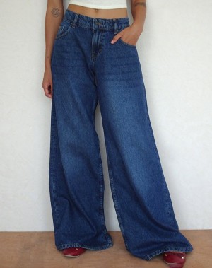 Blue Motel Rocks Roomy Oversized Low Rise Women's Jeans | EJQ2283RU