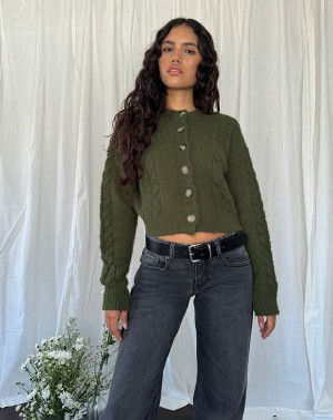 Green Motel Rocks Claire Knit Women's Cardigan | MPX9791AD