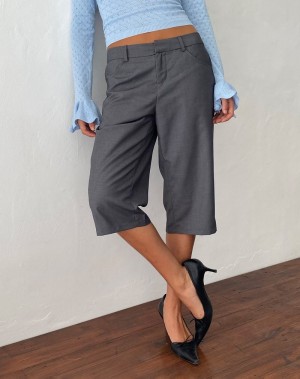 Grey Motel Rocks Tuni Capri Women's Trousers | TYY4996KJ