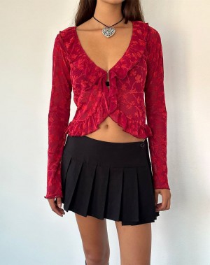 Red Motel Rocks Noemi Women's Cardigan | VIX8119YF