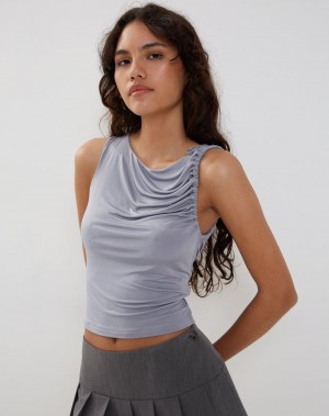 Silver Motel Rocks Hagne Top Women's Vest | WDN4351PI