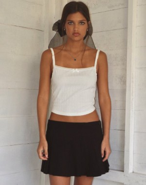 White Motel Rocks Brynn Cami Women's Cropped Tops | FLQ8443UQ