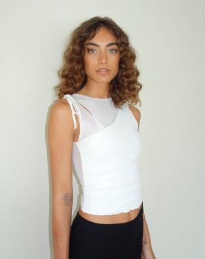 White Motel Rocks Moni Top Women's Vest | OKR5132PF