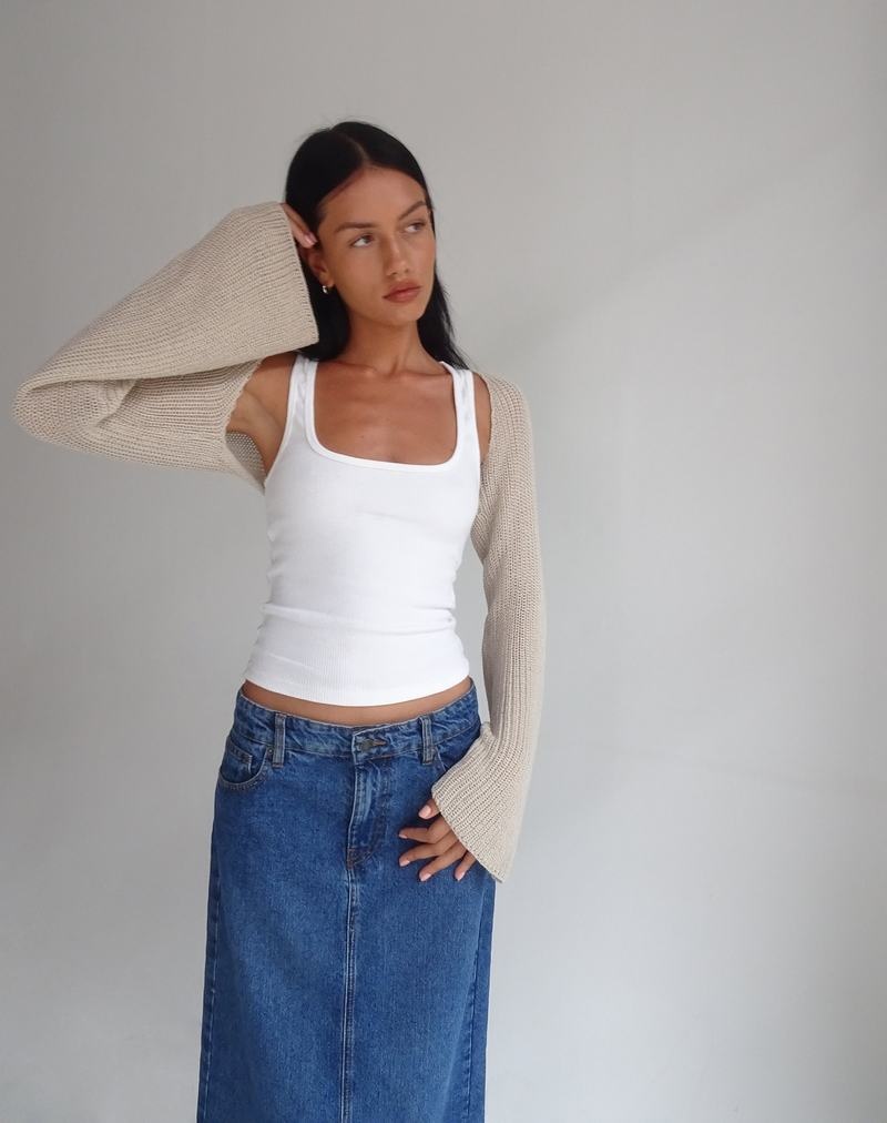 Beige Motel Rocks Nobila Shrug Women's Jumpers | QKV7947DT