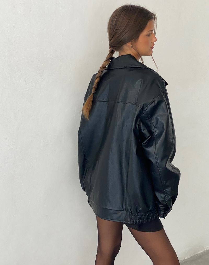 Black Motel Rocks Cavita Women's Leather Jackets | CTR1329IT