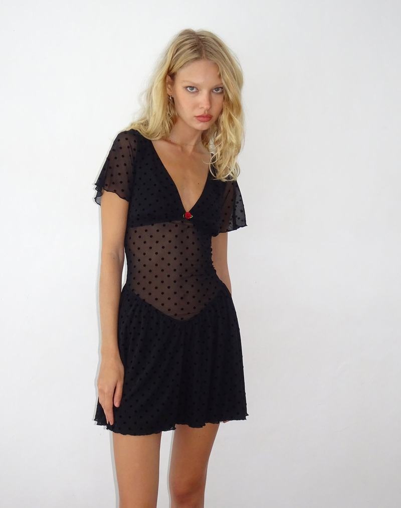 Black Motel Rocks Geni Women's Mini Dress | PFP8220VV