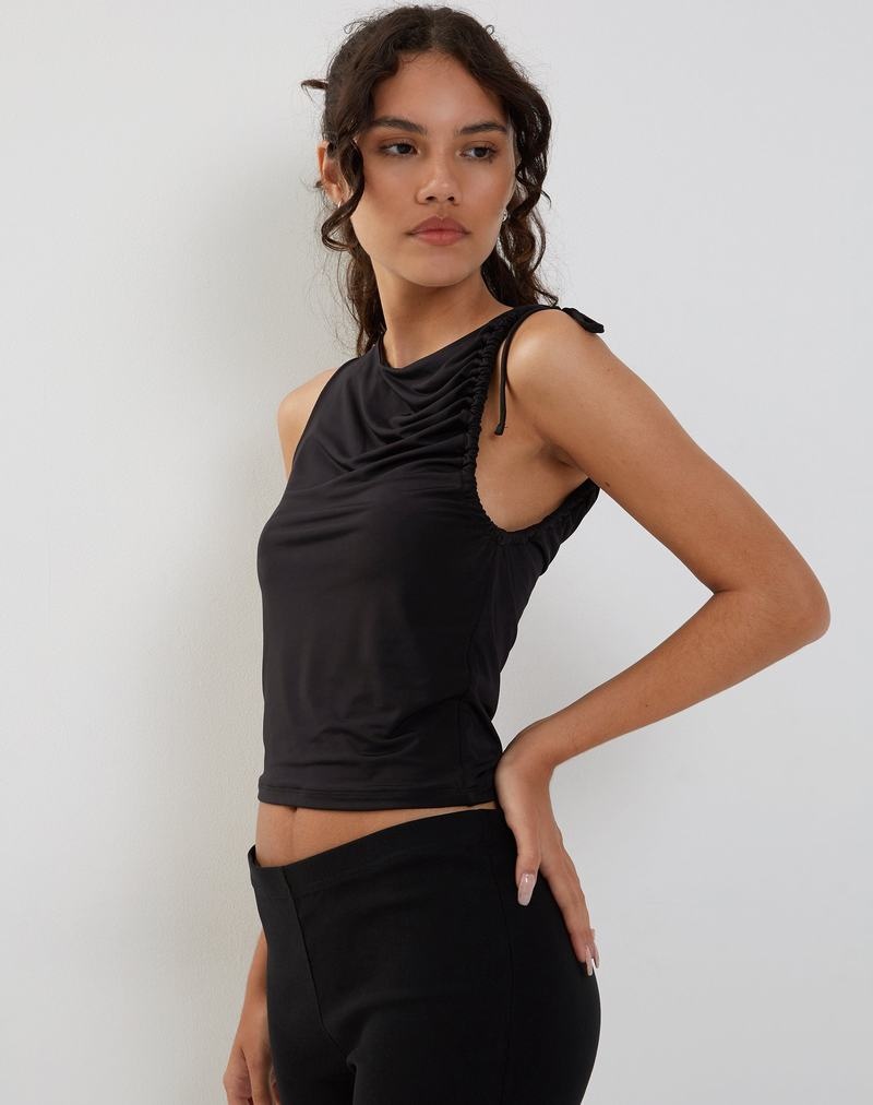 Black Motel Rocks Hagne Top Women's Vest | ZPC7237UO