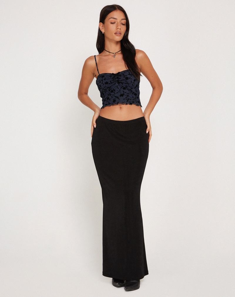 Black Motel Rocks Halusi Women's Cropped Tops | UWO2073IR