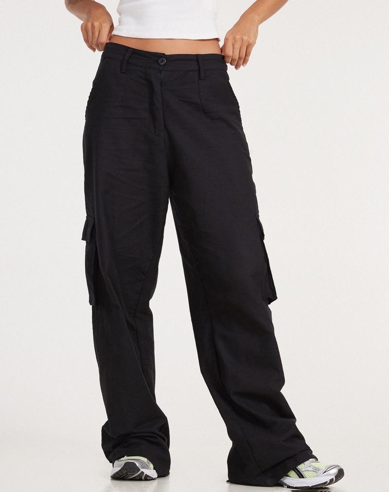 Black Motel Rocks Jita Cargo Women's Trousers | DIS692MH