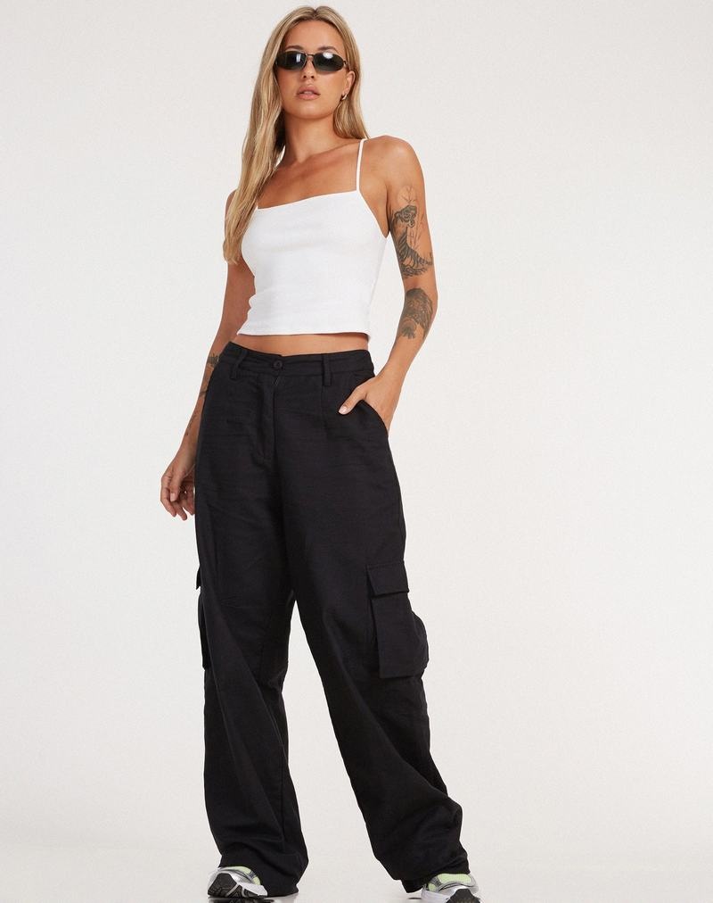 Black Motel Rocks Jita Cargo Women\'s Trousers | DIS692MH