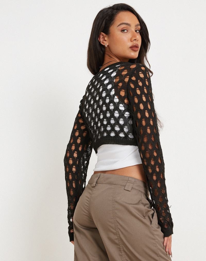 Black Motel Rocks Kansaya Women's Cropped Tops | ERX174IE