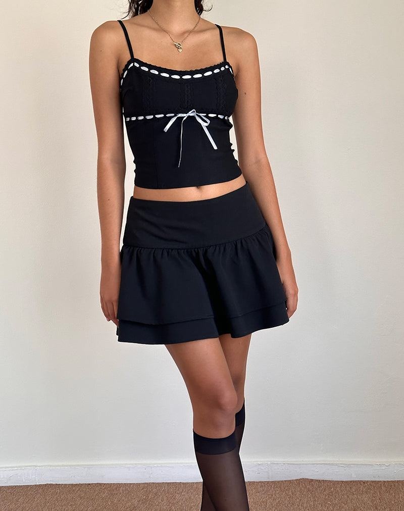 Black Motel Rocks Karda Cami Women's Tank Top | IES4290JT