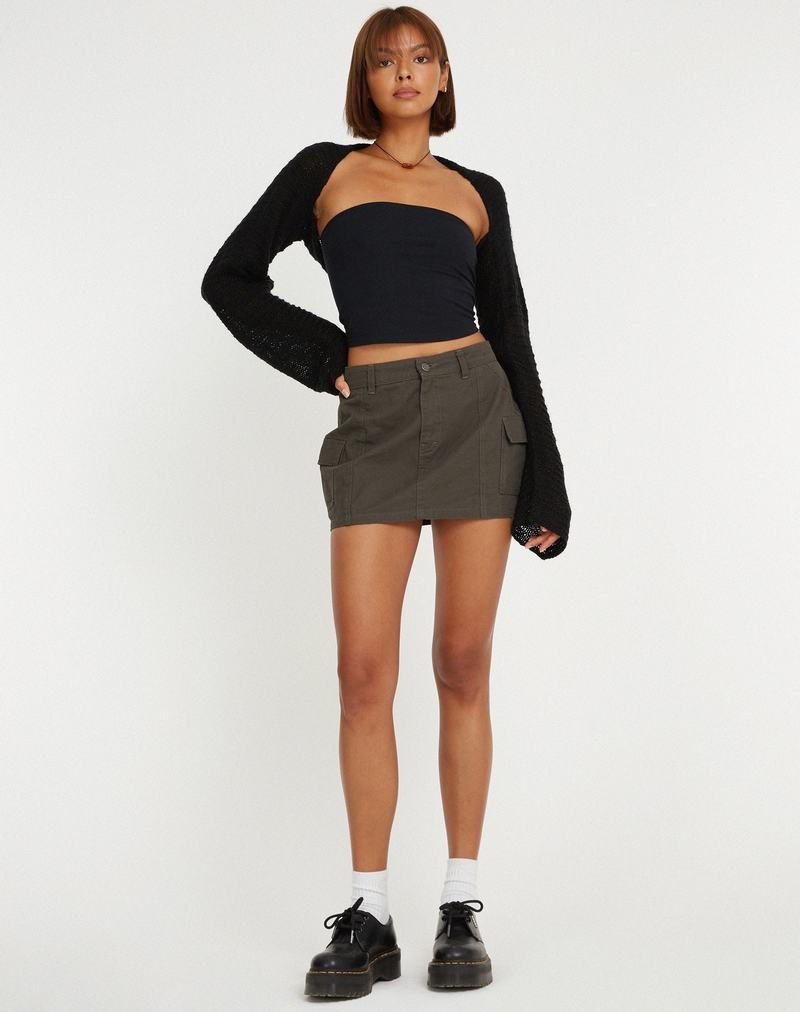 Black Motel Rocks Nobila Shrug Women's Jumpers | NBN5011VE