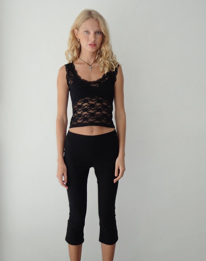 Black Motel Rocks Tahoa Lace Women's Vest | YJA417LT