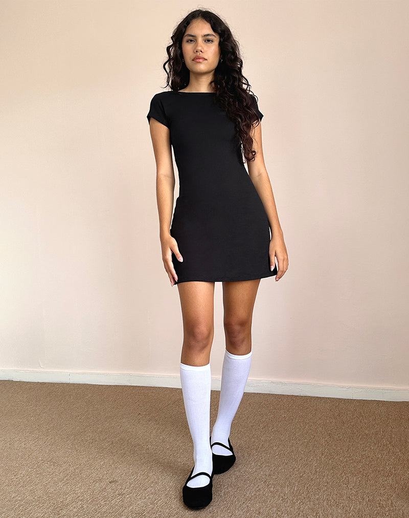 Black Motel Rocks Wangi Backless Women's Mini Dress | YBQ4513PE