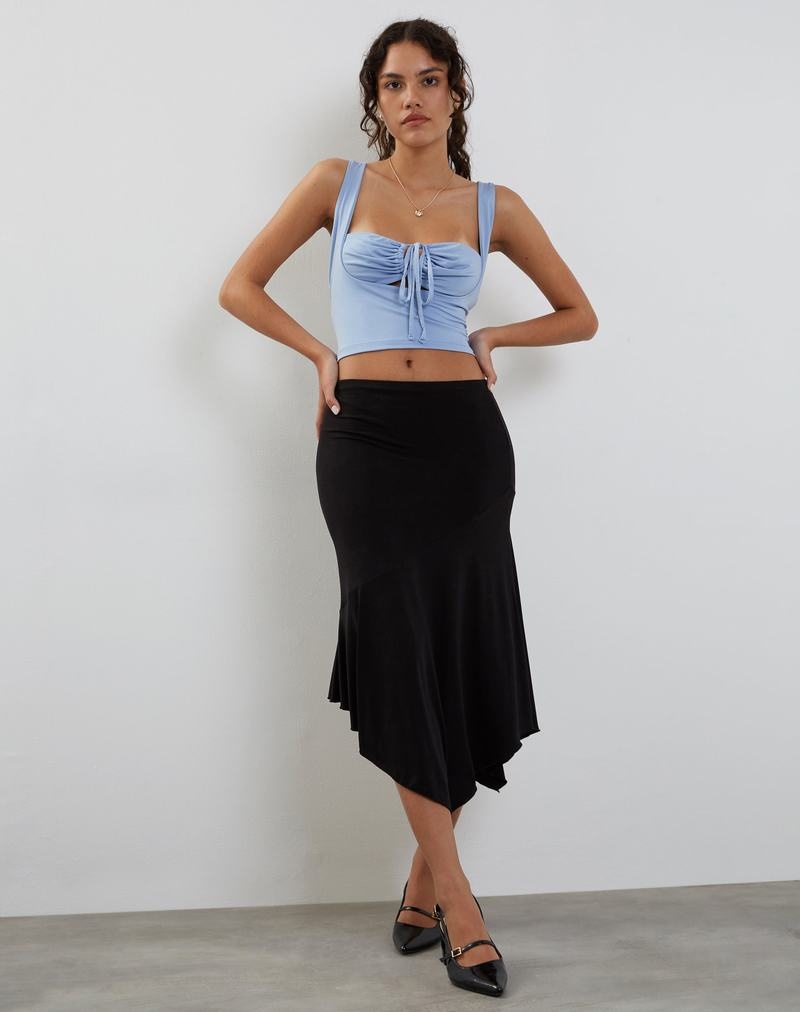 Blue Motel Rocks Ulani Women's Cropped Tops | ALS5712NV