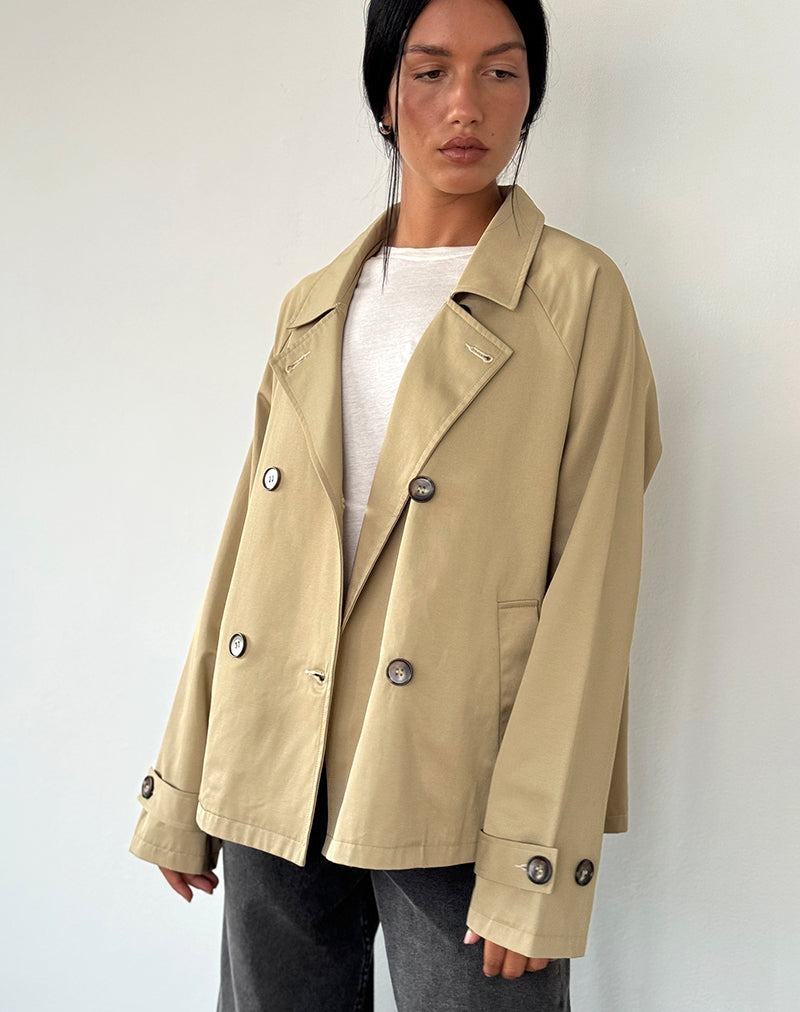 Brown Motel Rocks Narto Boxy Trench Women's Jackets | PWB618BE