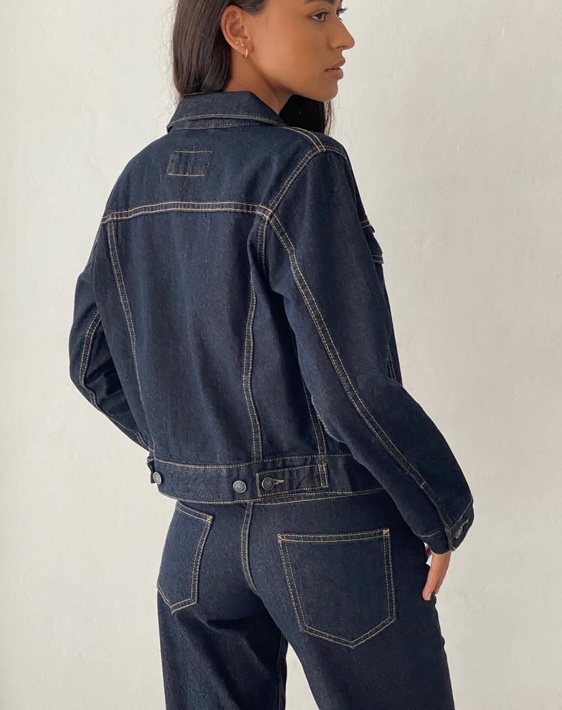 Dark Blue Motel Rocks Fitted Women's Denim Jackets | CNY1626KX