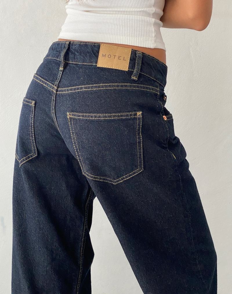 Dark Blue Motel Rocks Low Rise Parallel Women's Jeans | SIY8642PH