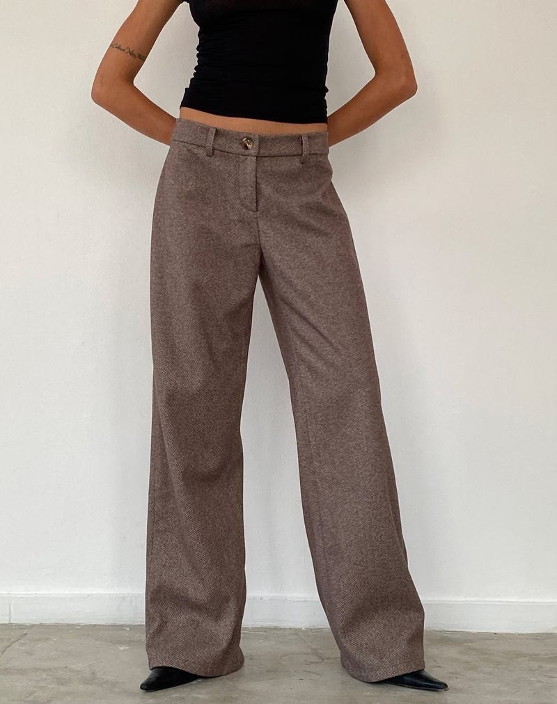 Dark Brown Motel Rocks Helsa Low Rise Women's Trousers | KJW6171KG