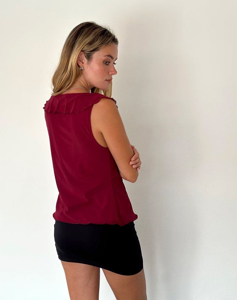 Dark Red Motel Rocks Leviosa Butterfly Women's Vest | SPW5246JC