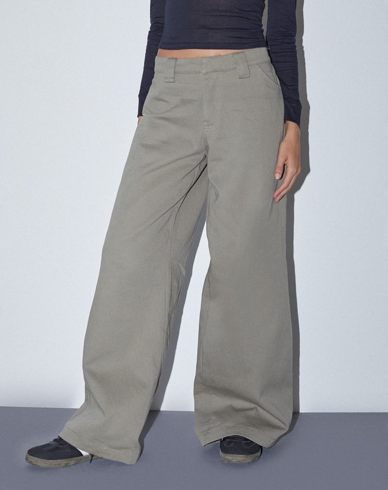 Green Motel Rocks Kaomy Wide Leg Women's Trousers | CAE2360FD