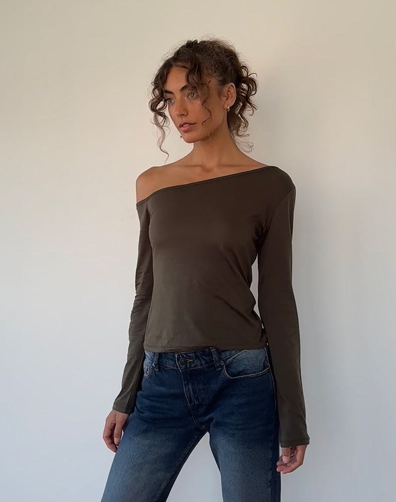 Green Motel Rocks Ledez Asymmetrical Slouchy Women's T Shirts | VRF6534AU