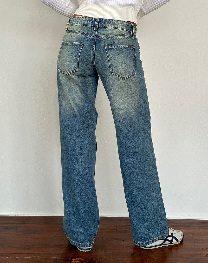 Green Motel Rocks Low Rise Parallel Women's Jeans | ZZS5533PG