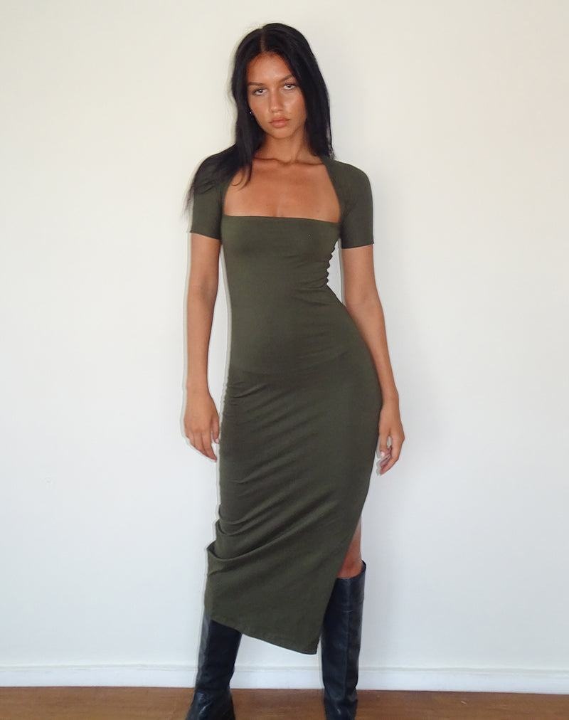 Green Motel Rocks Quala Women's Midi Dress | VIT2412NO