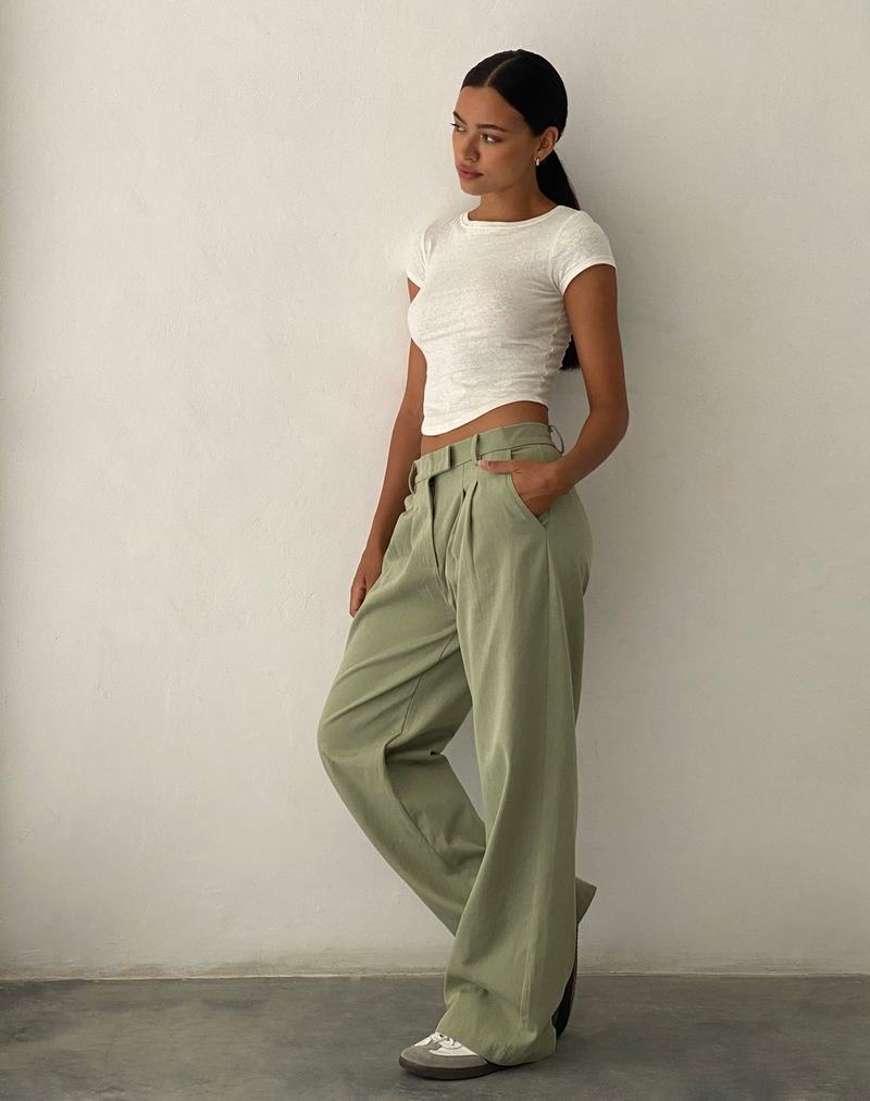 Green Motel Rocks Satria Extra Wide Women's Trousers | LUN2767VM