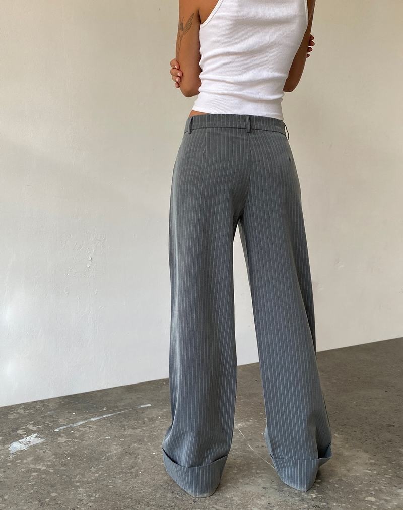 Grey Motel Rocks Abba Low Rise Women's Trousers | RYK554FB