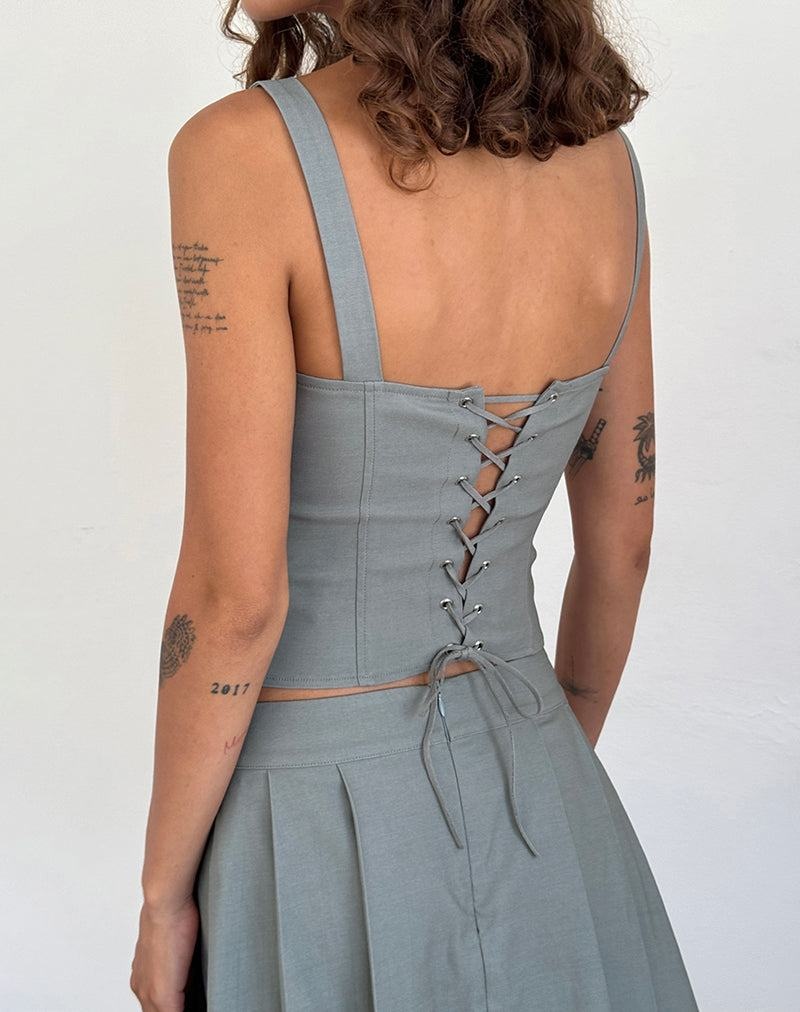 Grey Motel Rocks Ailsa Tie Back Women's Vest | VIL669XY