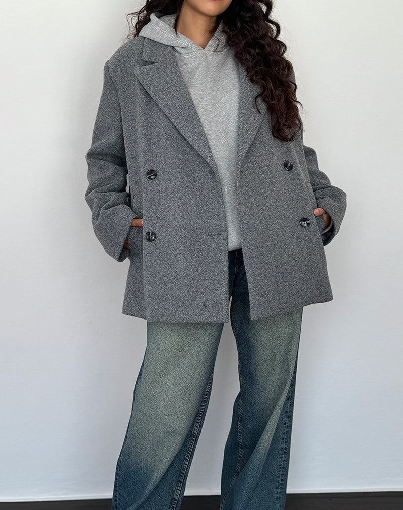 Grey Motel Rocks Binaiya Oversized Women's Blazers | RKC5698YR