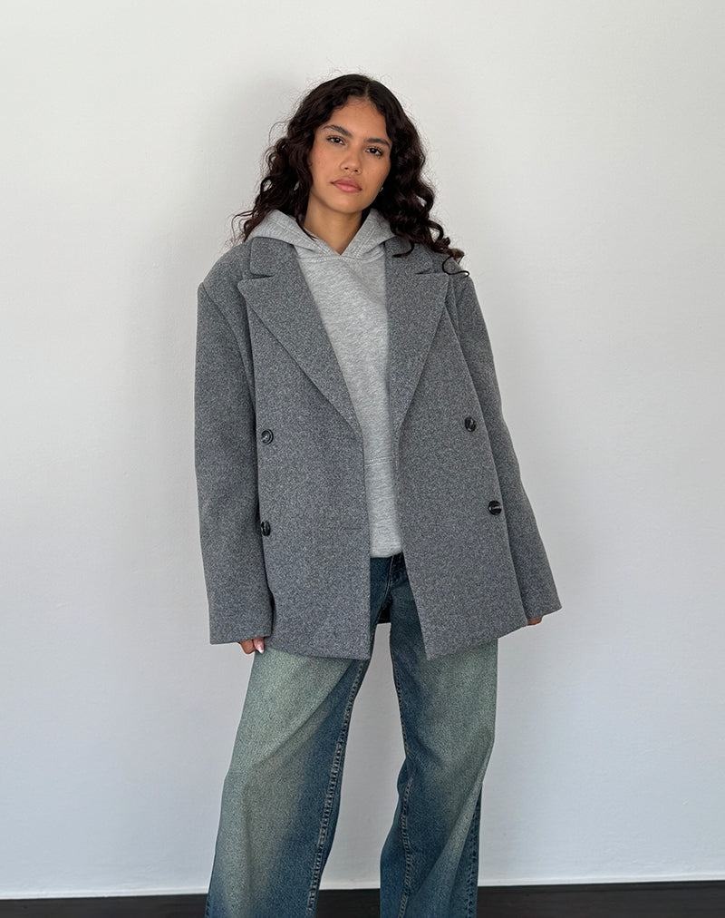 Grey Motel Rocks Binaiya Oversized Women\'s Blazers | RKC5698YR