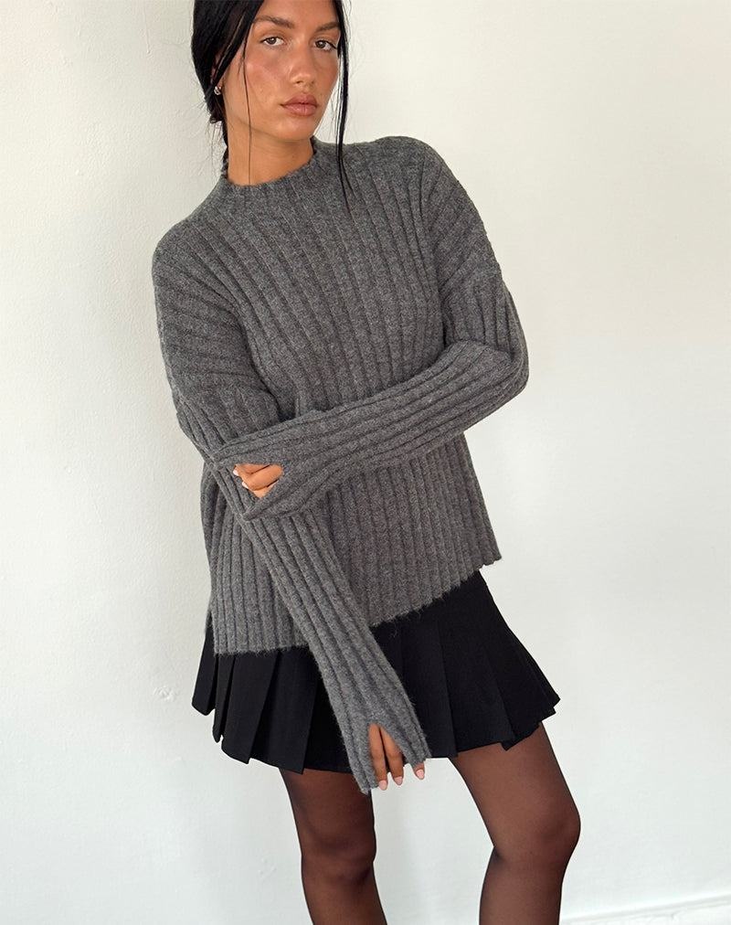 Grey Motel Rocks Judah Oversized Chunky Rib Knit Women's Jumpers | VFP7856JF