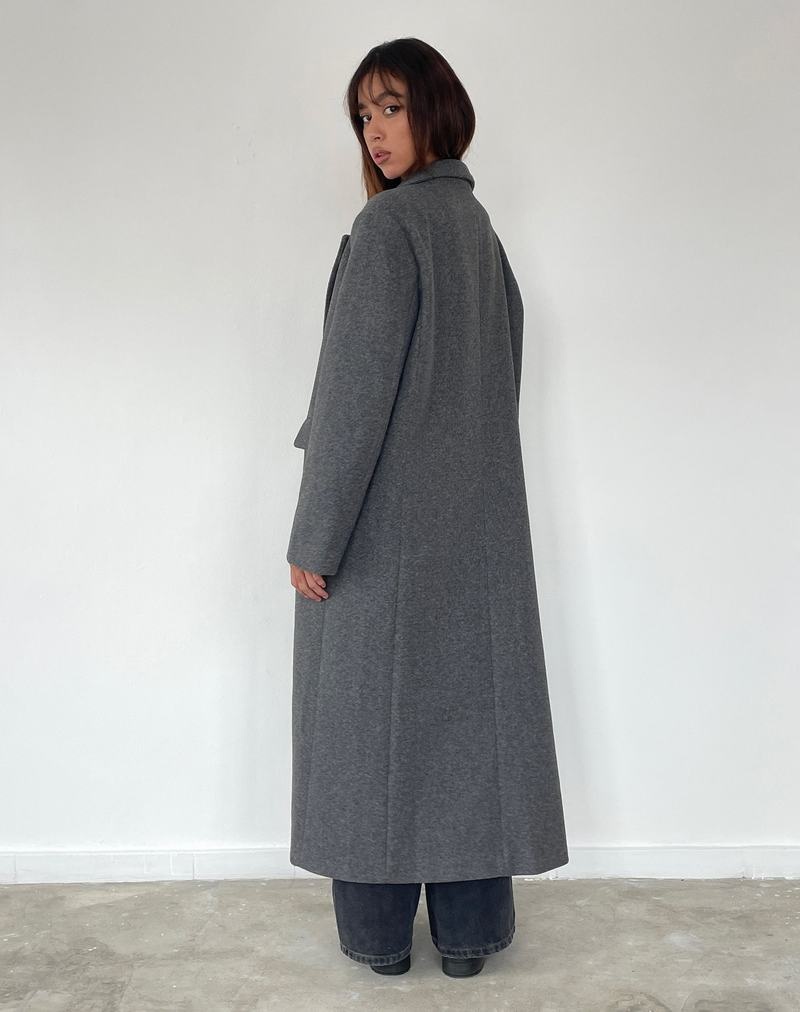 Grey Motel Rocks Malati Longline Women's Coats | DOQ207KN