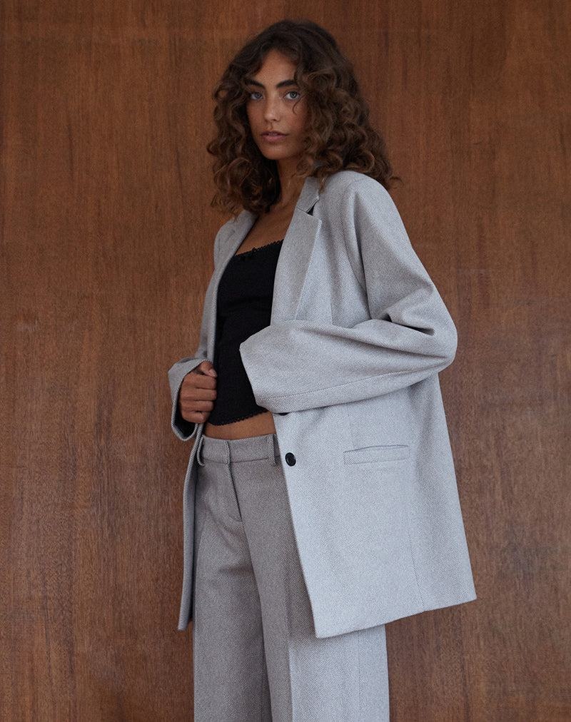 Grey Motel Rocks Messeir Faux Wool Women's Blazers | RMH9037FM