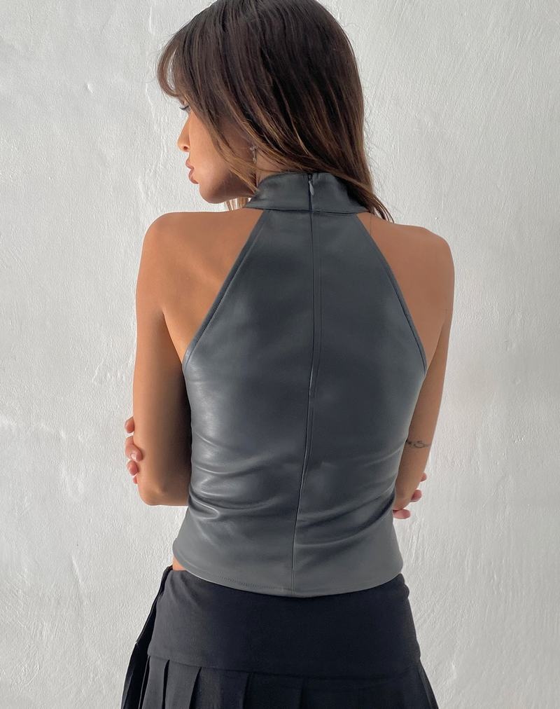 Grey Motel Rocks Noena High Neck Women's Vest | KUD8188GU