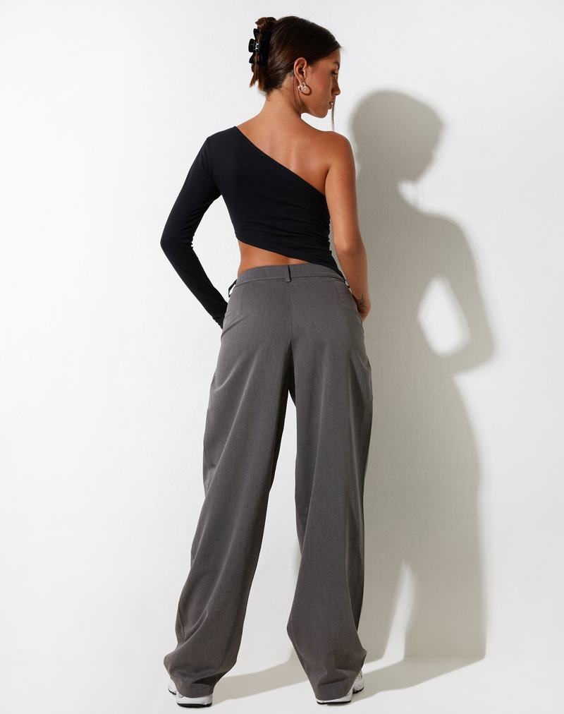 Grey Motel Rocks Sakaria Wide Leg Women's Trousers | JDG3097LO