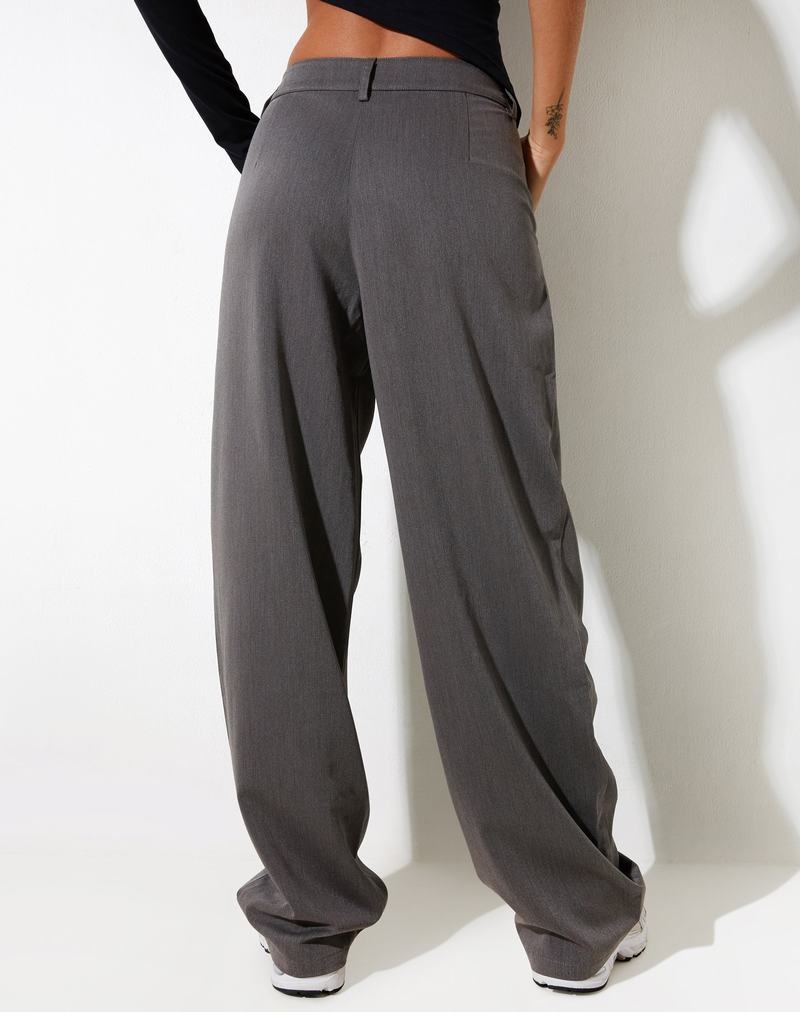 Grey Motel Rocks Sakaria Wide Leg Women's Trousers | JDG3097LO