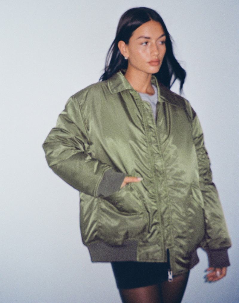 Khaki Green Motel Rocks Manik Women's Jackets | XHX2239RC