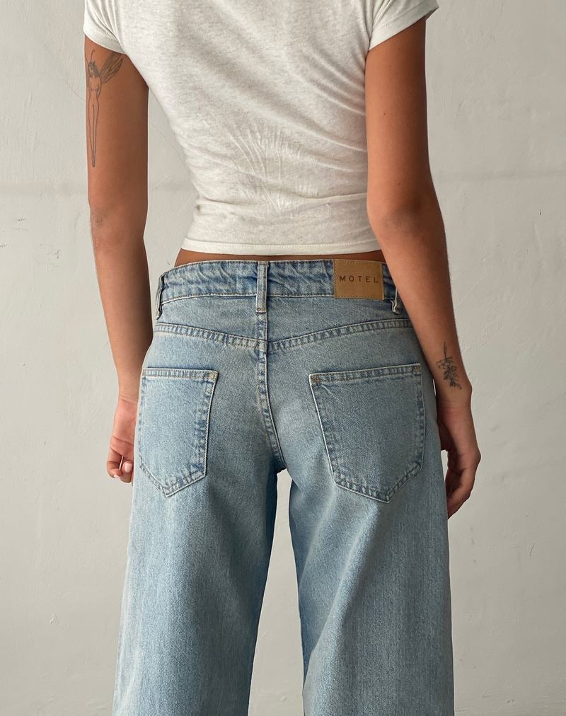 Light Blue Motel Rocks Low Rise Parallel Women's Jeans | ALV1015AM