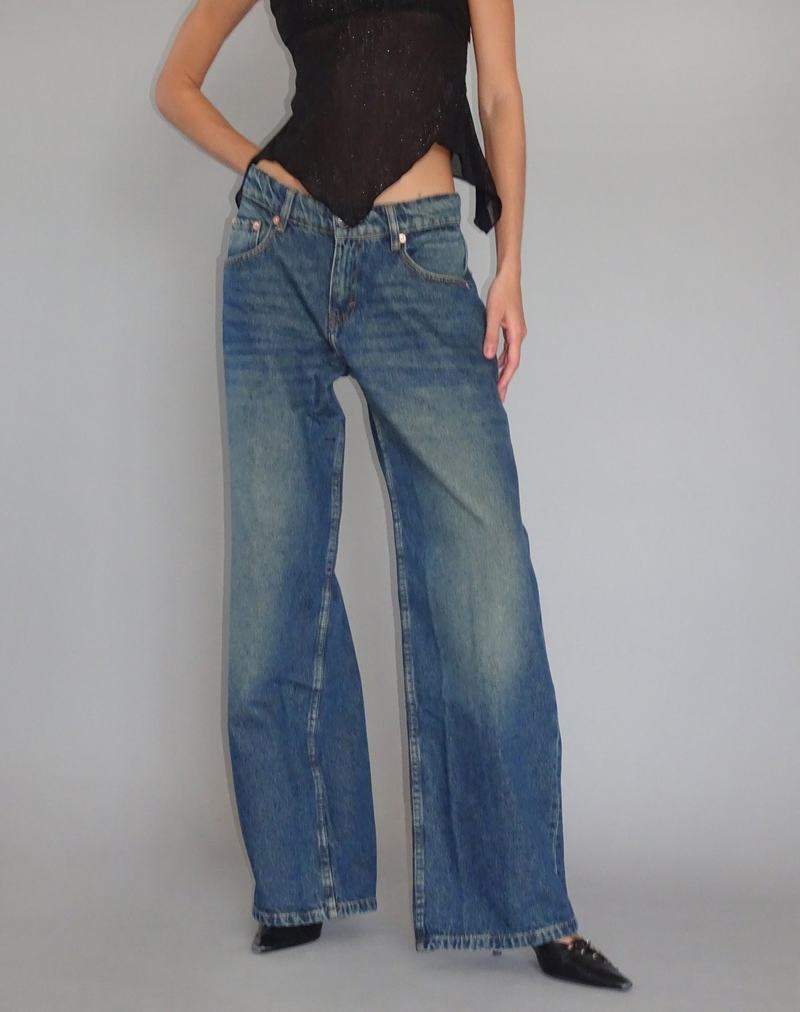 Light Blue Motel Rocks Roomy Extra Wide Low Rise Women\'s Jeans | FBS4190NR