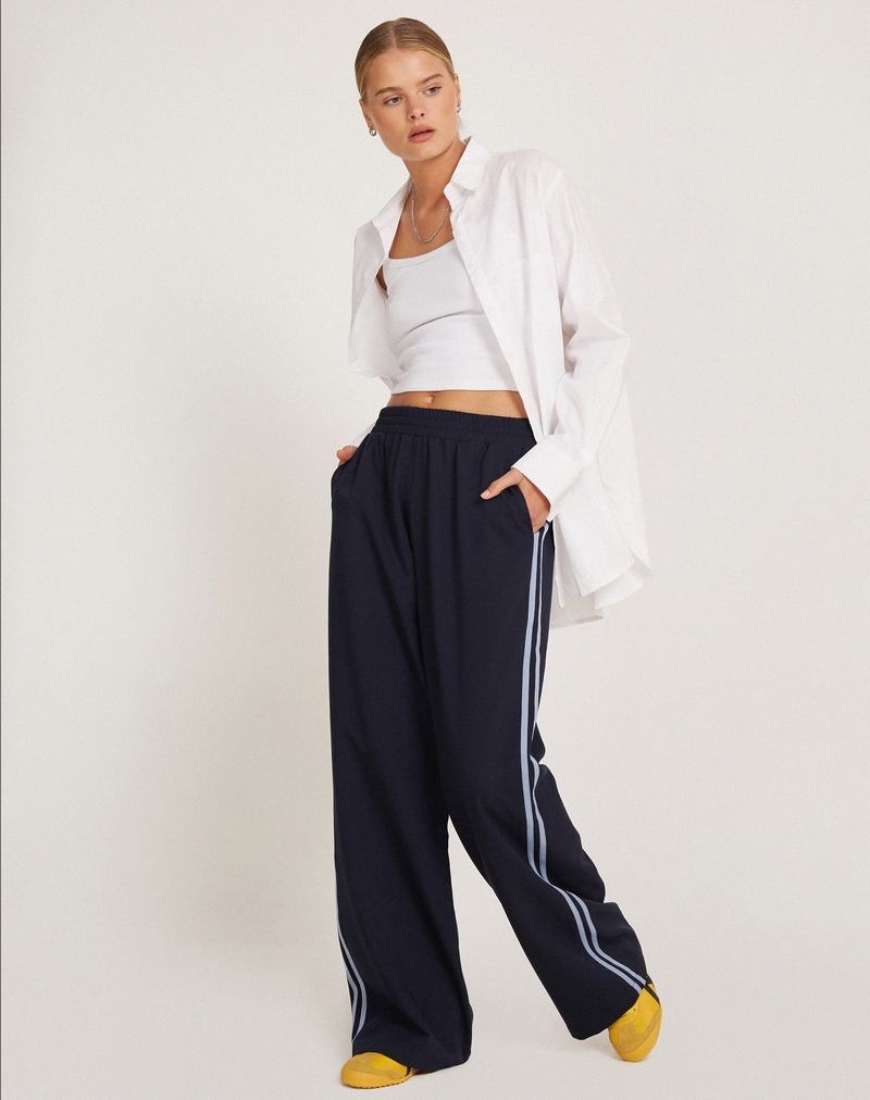 Navy Motel Rocks Bennett Trouser Women's Joggers | SJH1296TK