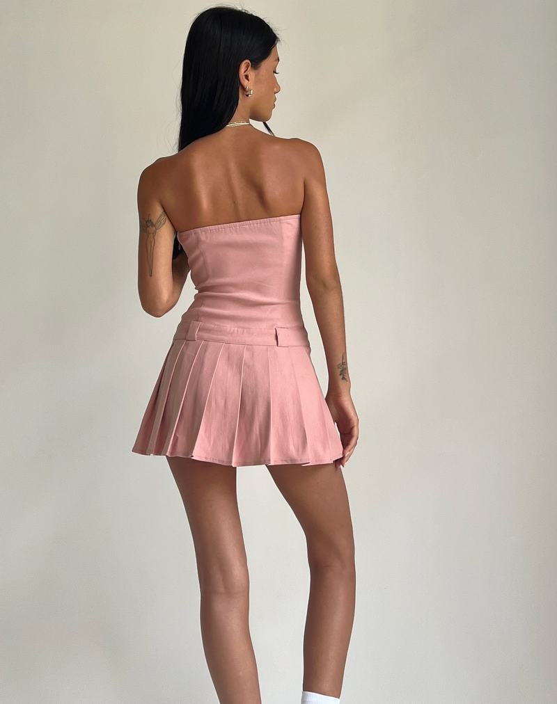 Pink Motel Rocks Payoda Bandeau Women's Mini Dress | MFH2174VI