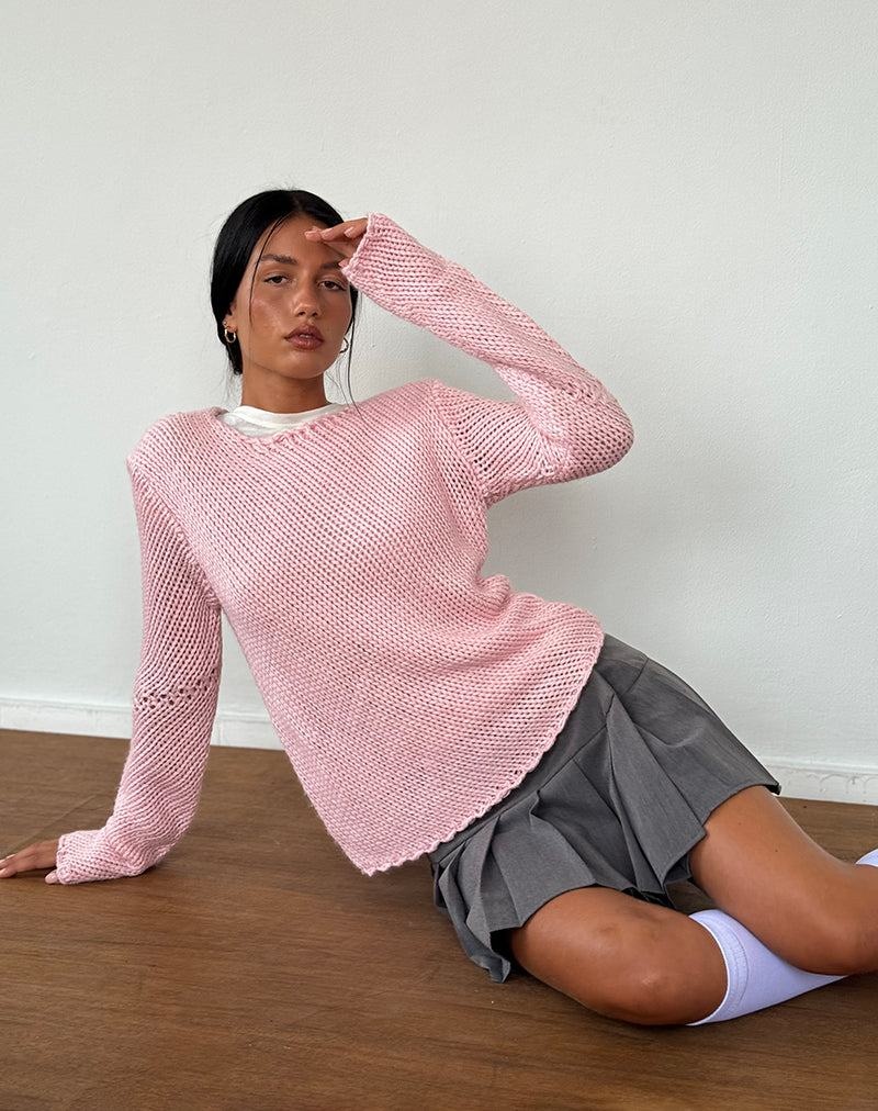 Pink Motel Rocks Ranvir Knitted Women's Jumpers | CWA3328MA